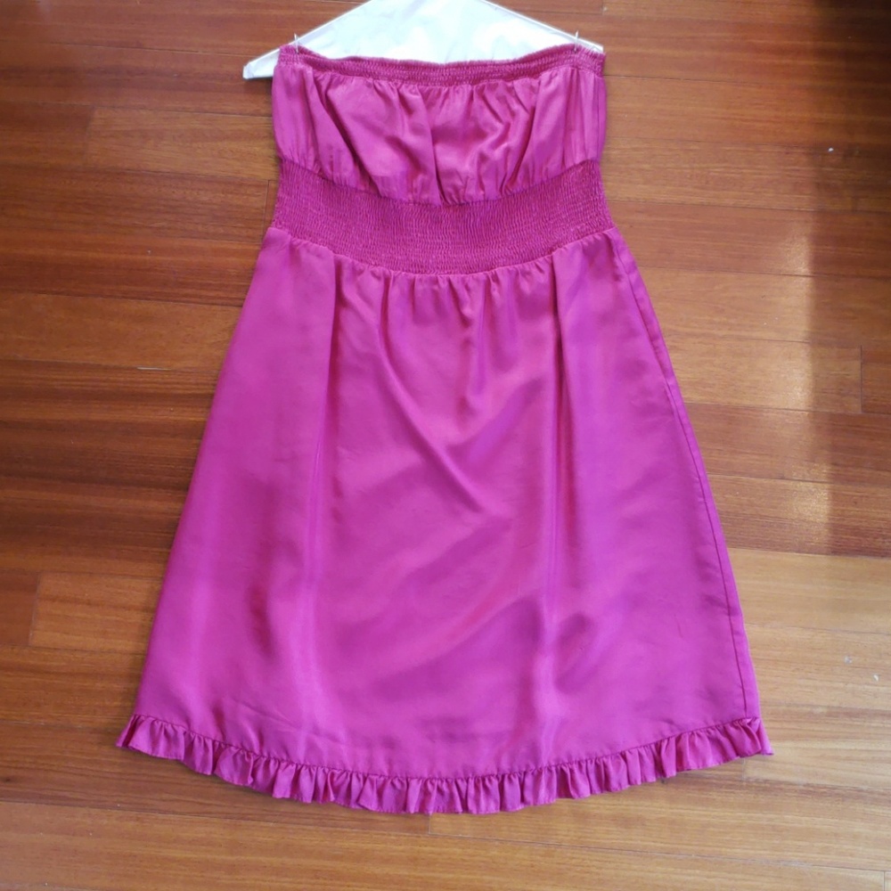 Maeve fuscia silk dress. Size 12.